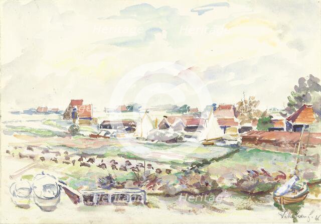 Landscape in Friesland, 1946. Creator: Andre Villeboeuf.