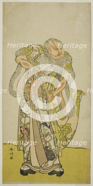 The Actor Sakata Hangoro II as Hige no Ikyu in the Play Shida Yakata Yotsugi no Hikibune..., c1782. Creator: Katsukawa Shunko.