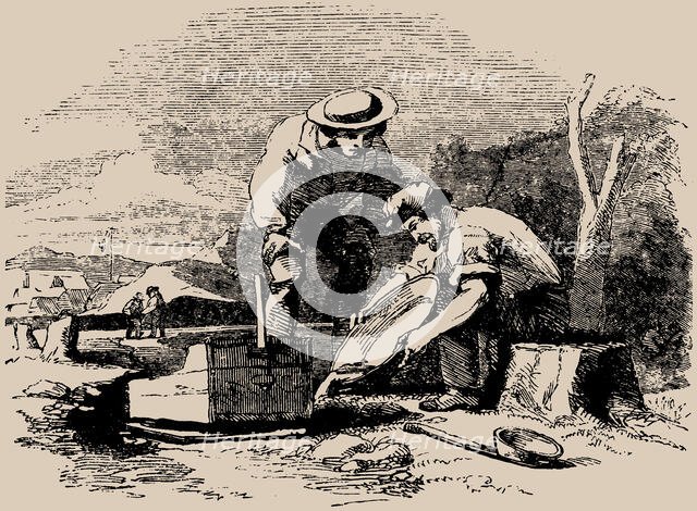 Gold Washing in Australia, 1853. Creator: Anonymous.