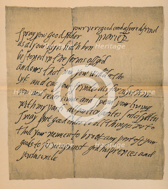 Letter from Queen Mary (1542-1587) to the Abbot of Dunfermline, 1889. Artist: James Stillie