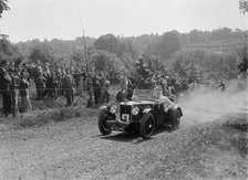 Prototype MG K3, Bugatti Owners Club Hill Climb, Chalfont St Peter, Buckinghamshire, 1935. Artist: Bill Brunell.