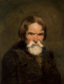 Study of a Bearded Peasant, 1846-1848. Creator: Piotr Michalowski.