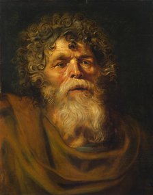 Head of an Old Man. Study for The Crown of Thorns (Ecce Homo), c. 1612. Artist: Rubens, Pieter Paul (1577-1640)