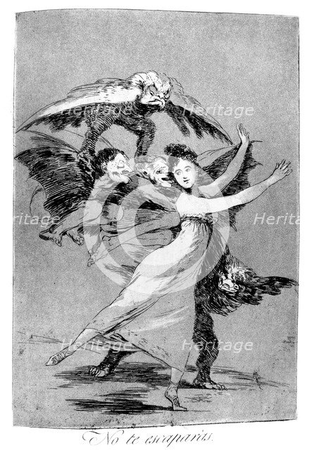 'You will not escape', 1799. Artist: Francisco Goya
