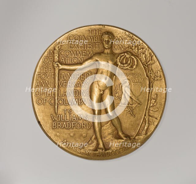 World's Columbian Exposition Commemorative Presentation Medal, 1892/94. Creator: Louis Saint-Gaudens.