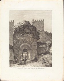 Arco di Druso, ora porta di San Sebastiano, 1794. Creator: Jacob Wilhelm Mechau.