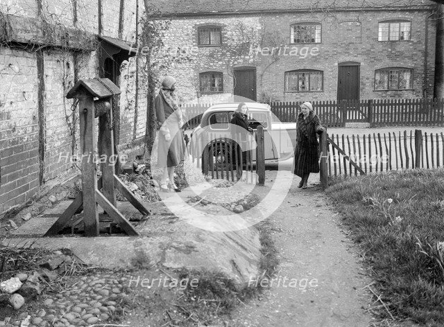 Road testing a Triumph Scorpion, Horley, Surrey, 1931. Artist: Bill Brunell.