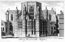 Henry VII Chapel, Westminster Abbey, London, 18th century.Artist: Edward Rooker