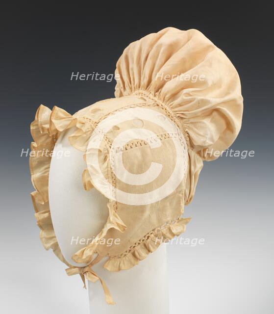 Sunbonnet, American, ca. 1825. Creator: Unknown.