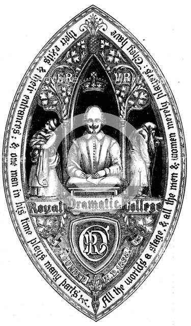 Great Seal for the Royal Dramatic College, 1858. Creator: Unknown.
