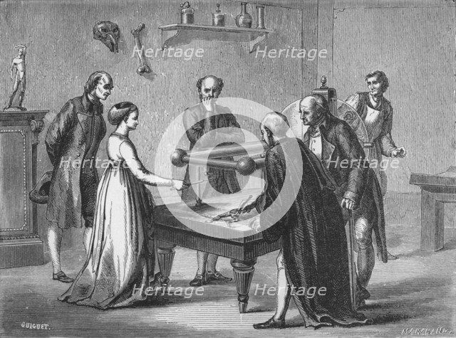 Galvani's discovery, 1780 (1894). Artist: Unknown.