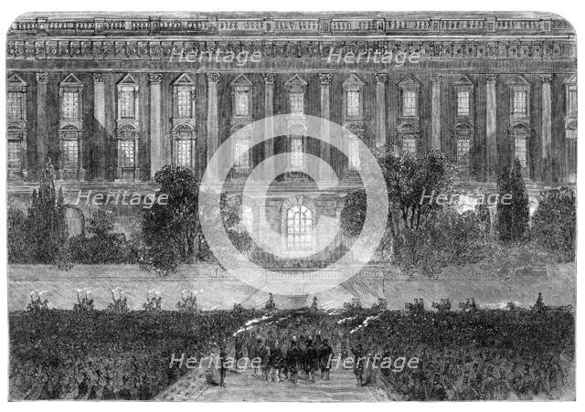 Visit of the Prince and Princess of Wales to Sweden: torchlight procession to…Royal Palace…, 1864. Creator: Unknown.