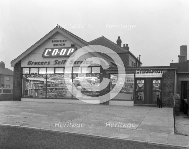 Barnsley Co-op, Smithies branch exterior, South Yorkshire, 1961. Artist: Michael Walters