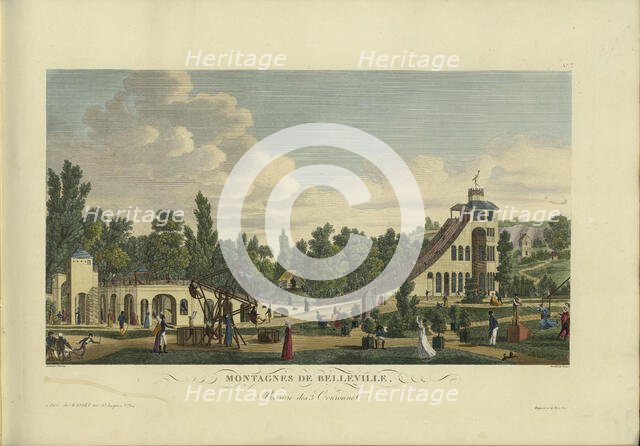 Montages de Belleville, Barrière des 3 couronnes, 1817-1824. Creator: Courvoisier-Voisin, Henri (1757-1830).