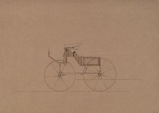 Design for 4 seat Phaeton, no top (unnumbered), 1850-70. Creator: Brewster & Co.