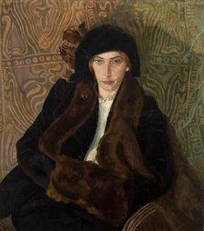 Portrait of Eugenia Dunin-Borkowska, 1912. Creator: Stanislaw Ignacy Witkiewicz.