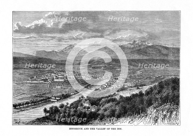Innsbruck and the Valley of the River Inn, Austria, 1879. Artist: C Laplante