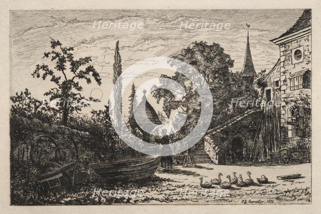 The Courtyard, 1876. Creator: Philip Gilbert Hamerton (British, 1834-1894).