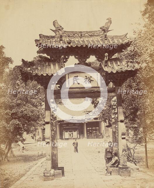 Entrance to the Treasury, Canton, April 10, 1860, 1860. Creator: Felice Beato.