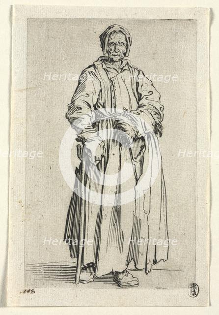 The Beggars: One-Eyed Woman , c. 1623. Creator: Jacques Callot (French, 1592-1635).