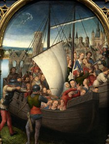 Saint Ursula Shrine: The Martyrdom of Saint Ursula, 1489. Creator: Memling; Hans (1433/40-1494).