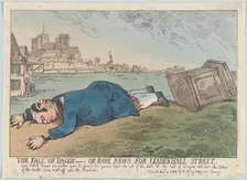 The Fall of Dagon - Or Rare News for Leadenhall Street, January 4, 1784., January 4, 1784. Creator: Thomas Rowlandson.