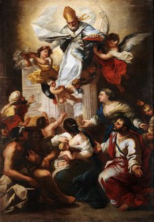 Saint Nicholas of Bari Saves the Young Cupbearer, c. 1655. Creator: Giordano, Luca (1632-1705).