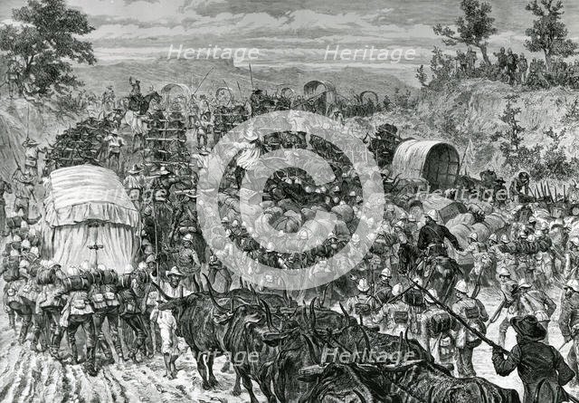 The military evacuation of Zululand in 1879. Creator: Melton Prior.