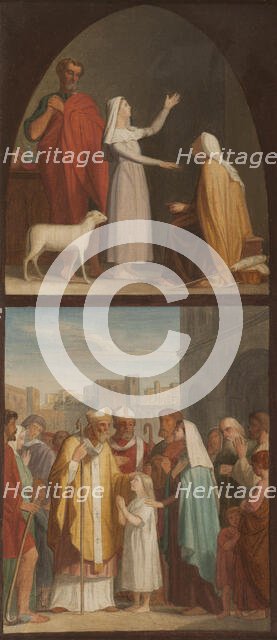 Sketch for the Saint-Eustache church (1st arrondissement of Paris): between 1851 and 1855. Creator: Pierre-Auguste Pichon.