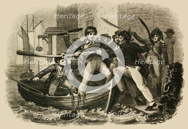 'Mary Anne Talbot Resisting A Press Gang', 1822. Creator: J Chapman.