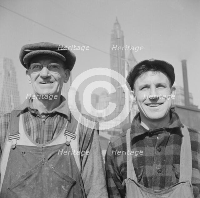 Fulton fish market stevedores, New York, 1943. Creator: Gordon Parks.