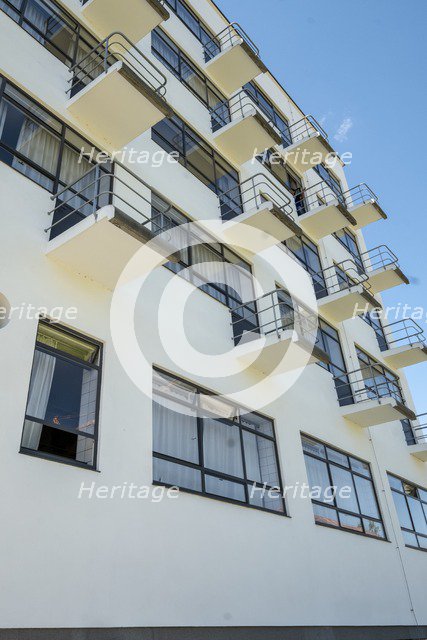 Balconies. The Bauhaus building, Dessau, Germany, 2018.  Artist: Alan John Ainsworth.