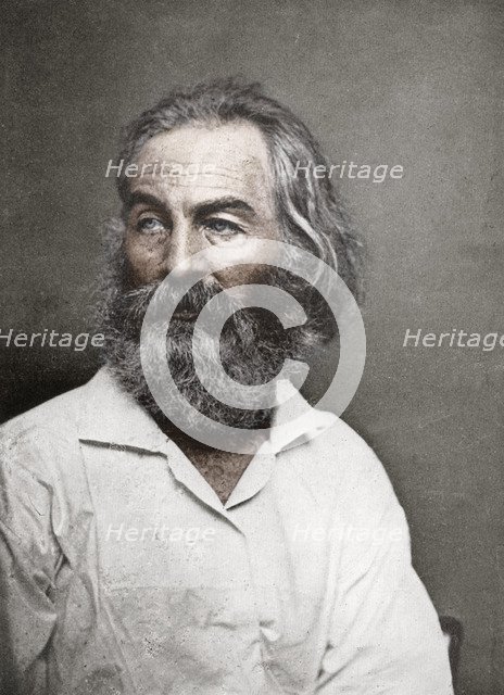 Walt Whitman, American poet, c1880s.Artist: Mathew Brady
