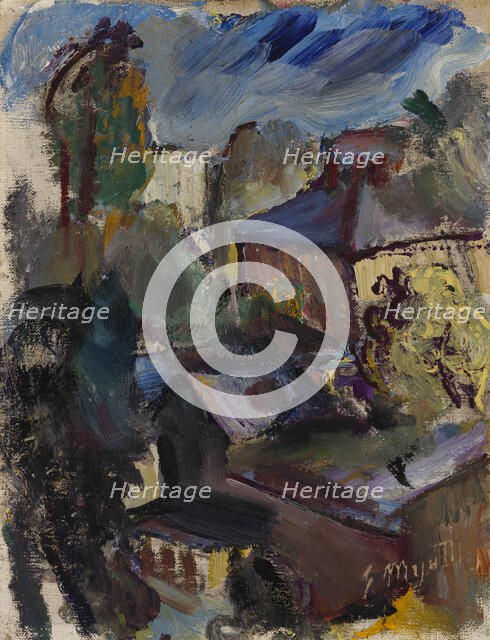 View of a Town, 1920-1923. Creator: Eemu Myntti.