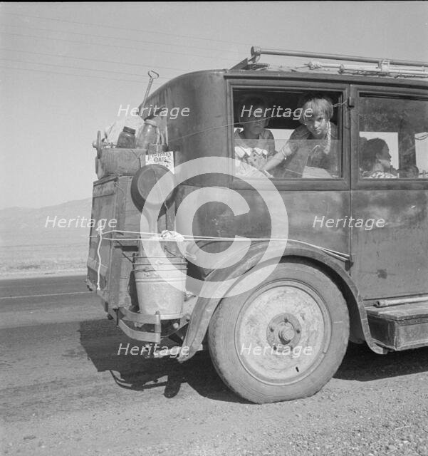 Drought refugees from Abilene, Texas, following the crops of California as migratory workers, 1936. Creator: Dorothea Lange.
