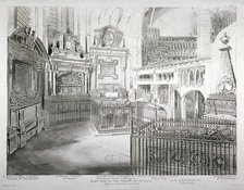 St Paul's Chapel, Westminster Abbey, London, 1812. Artist: J Bluck