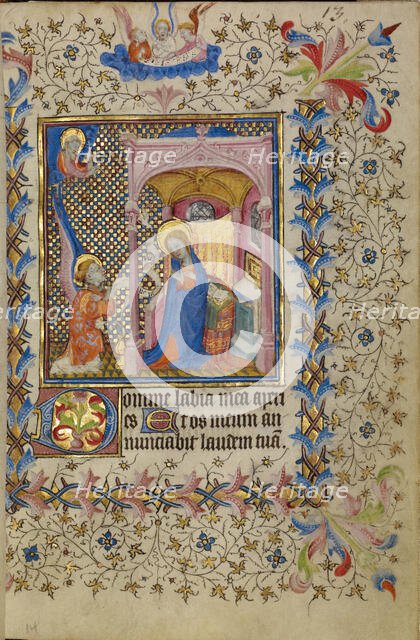 The Annunciation; Book of Hours, about 1400-1410. Creator: Unknown.