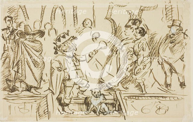 Study for Title Page, from Punch, Volume 55, 1868. Creator: Charles Samuel Keene.