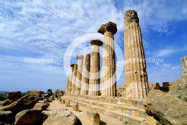 The Temple of Heracles, Agrigento, Sicily, Italy. Artist: Samuel Magal