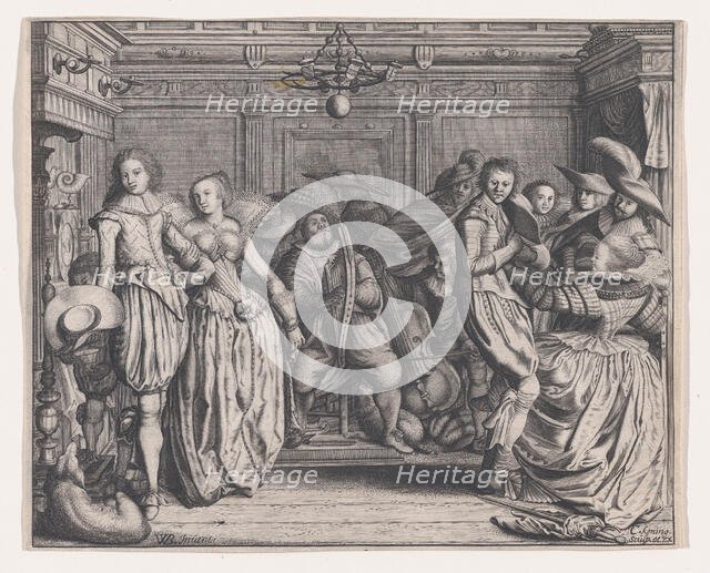 Interior with Dancing Couples and Musicians, ca. 1620. Creator: Cornelis Koning.