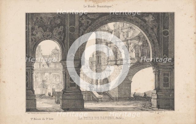 Set design for ballet "La Fille du Danube" (The Daughter of the Danube) by Adolphe Adam, at Paris Op Creator: Collette, Alexandre (1814-1876).