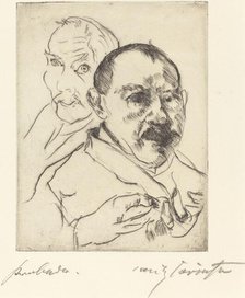 Zwei Männliche Studienköpfe?Selbstbildnisse (Sketch of Two Male Heads?Self-Portraits), 1915. Creator: Lovis Corinth.