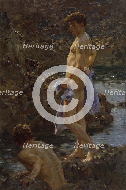 A Bathing Group, 1914. Creator: Henry Scott Tuke.