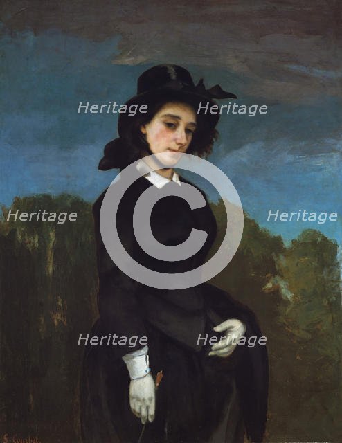 Woman in a Riding Habit (L'Amazone), 1856. Creator: Gustave Courbet.