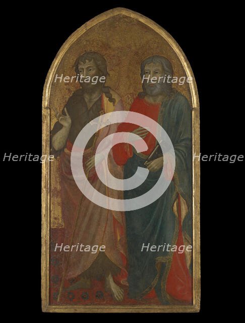 Saints John the Baptist and Matthew-Wing of a Triptych, between 1420-1425. Creator: Master of 1416.