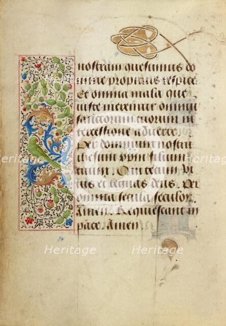 Decorated Text Page; Prayer Book of Charles the Bold, 1469. Creator: Nicolas Spierinc.