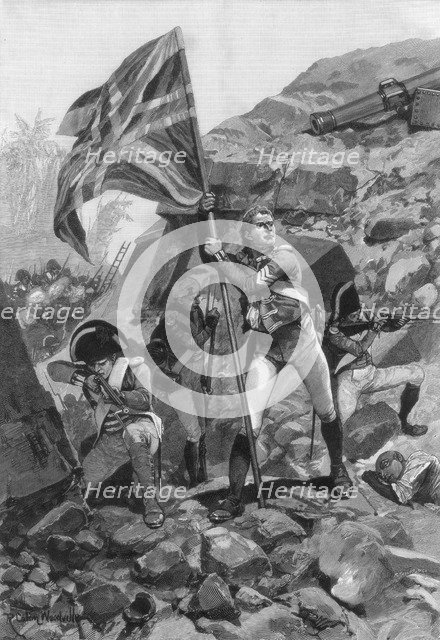 'Brave conduct of sergeant Graham, Battle of Seringapatam', 1894.Artist: Richard Caton Woodville II