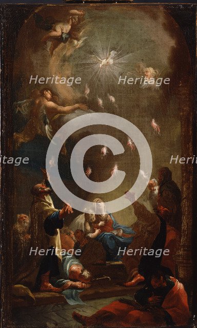 The descent of the Holy Spirit (Pentecost), c. 1750. Artist: Mildorfer, Joseph Ignaz (1719-1775)