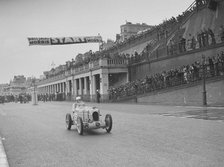 MG leaving the starting line in the Brighton Speed Trials, 1938. Artist: Bill Brunell.