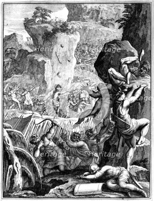 Forces under Alaric I, King of the Visigoths, in battle, c410 (1654). Artist: Francois Chauveau